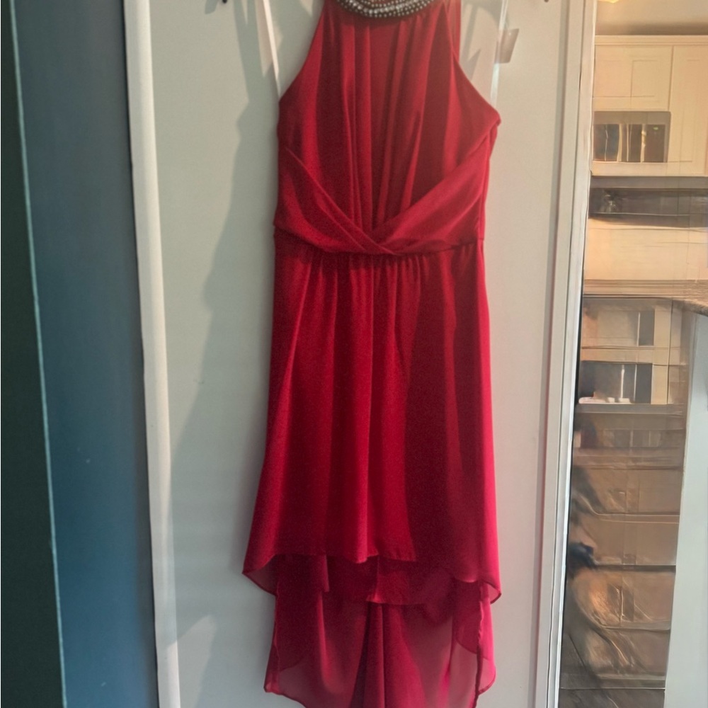 B Darlin Red High Low Dress